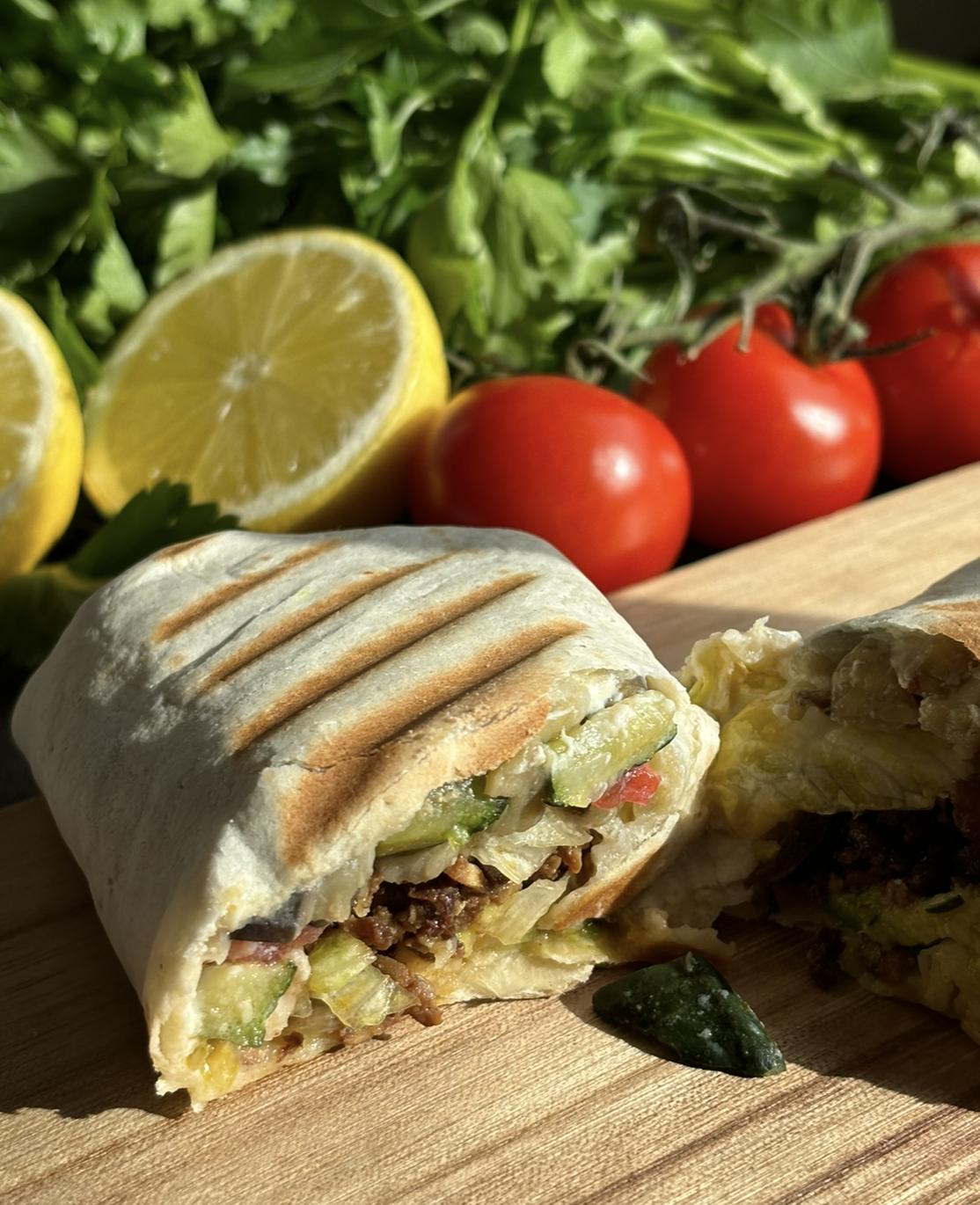 Veganer Proteinwrap