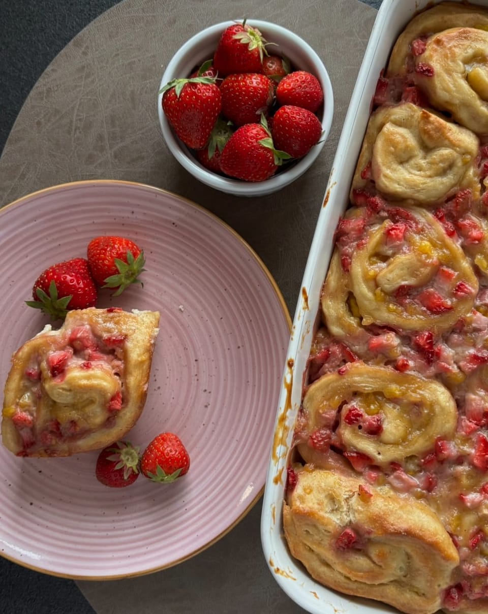 Erdbeer - Vanille - Schnecken